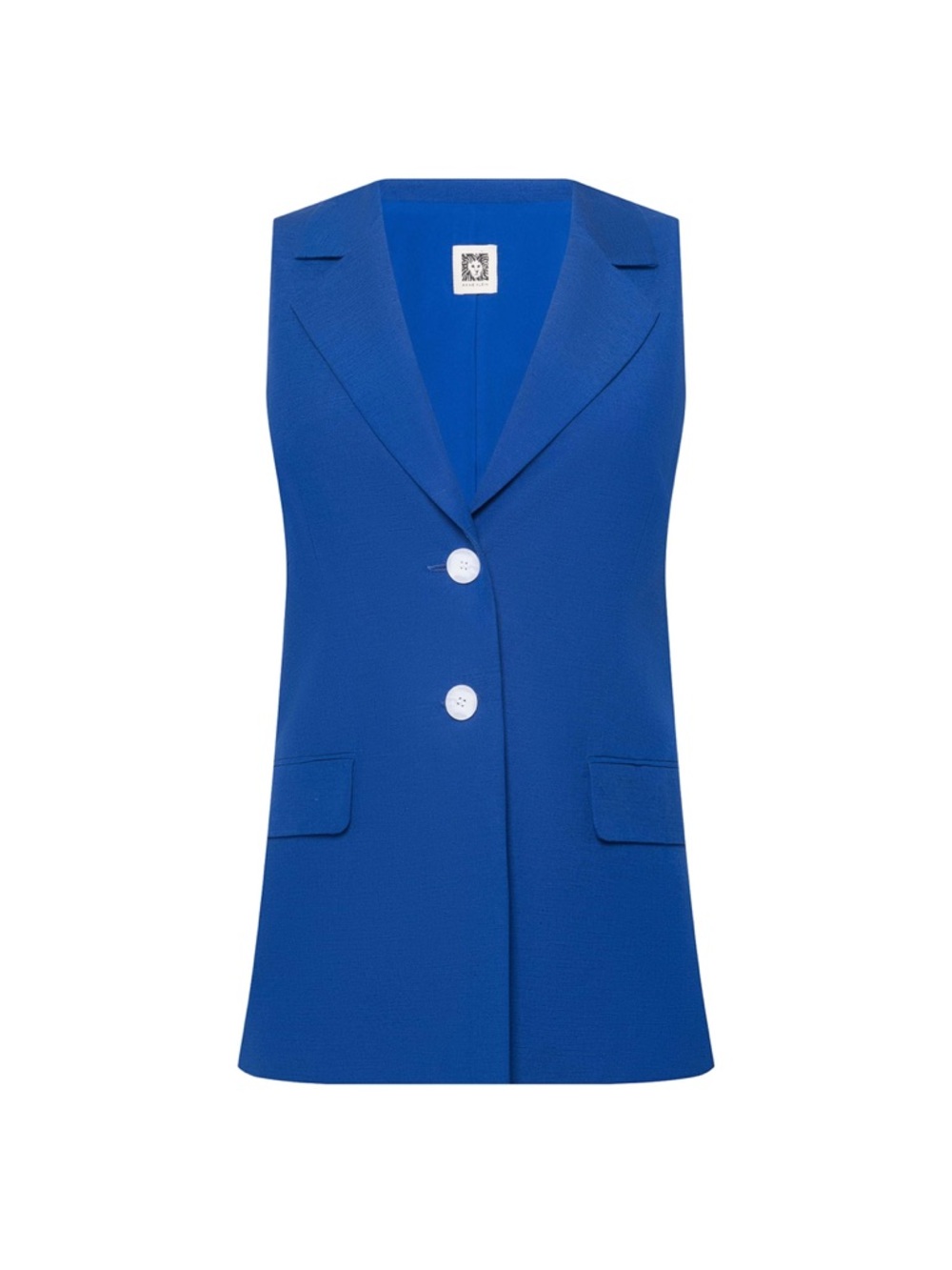 NWT Anne Klein Sleeveless Blue Button Front Vest size 10